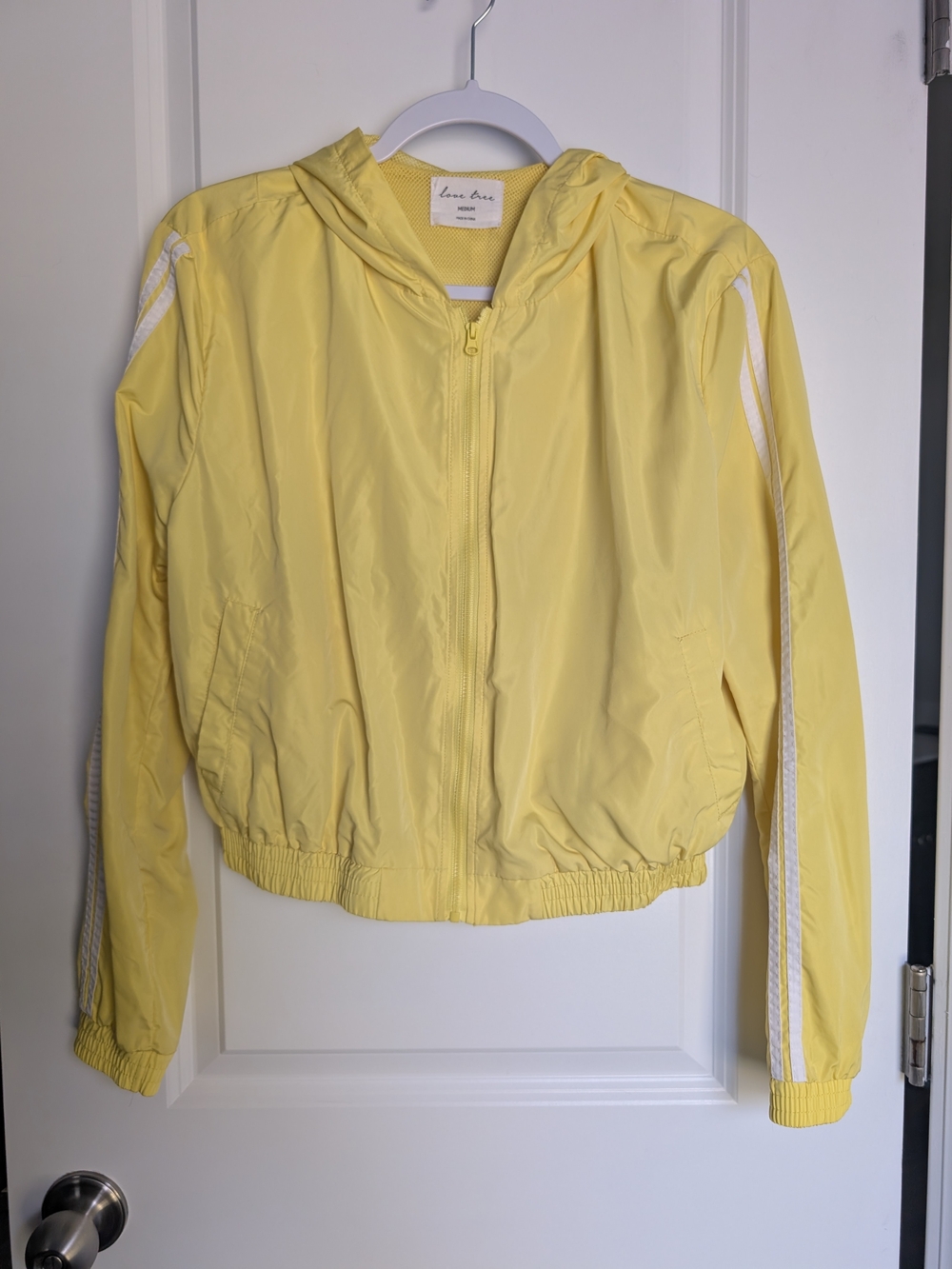 Yellow Cropped Windbreaker
